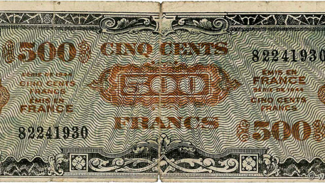 500 francs Drapeau type 1944