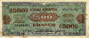 500 francs Drapeau type 1944