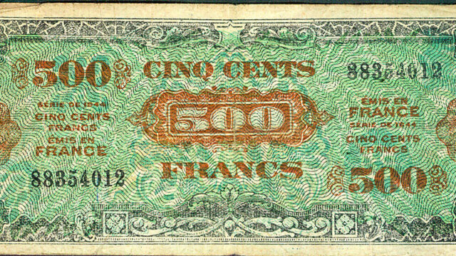 500 francs Drapeau type 1944