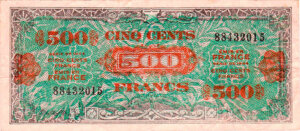 500 francs Drapeau type 1944