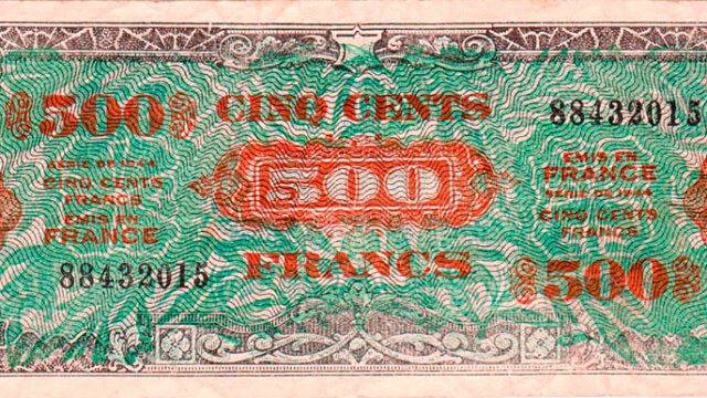 500 francs Drapeau type 1944