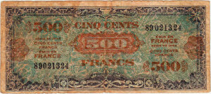 500 francs Drapeau type 1944