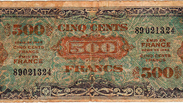 500 francs Drapeau type 1944