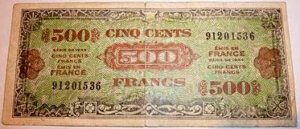 500 francs Drapeau type 1944