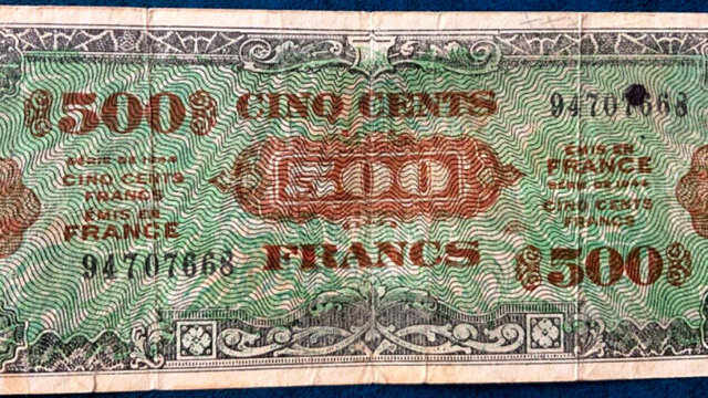 500 francs Drapeau type 1944