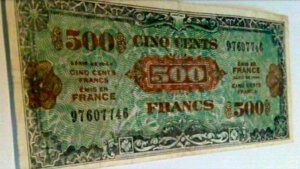 500 francs Drapeau type 1944