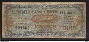 500 francs Drapeau type 1944