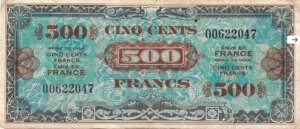 500 francs Drapeau type 1944