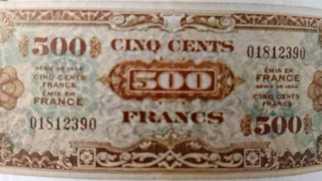 500 francs Drapeau type 1944