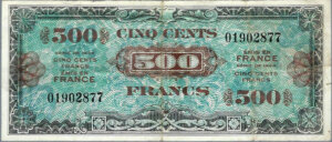 500 francs Drapeau type 1944