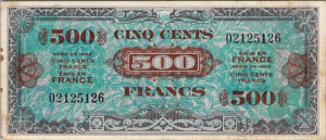 500 francs Drapeau type 1944