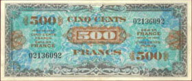 500 francs Drapeau type 1944