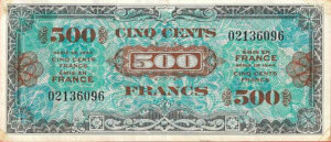 500 francs Drapeau type 1944