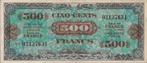 500 francs Drapeau type 1944