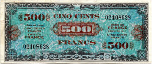 500 francs Drapeau type 1944