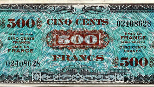 500 francs Drapeau type 1944