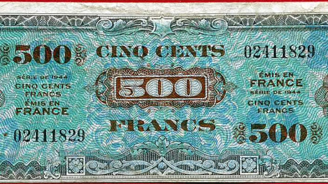 500 francs Drapeau type 1944