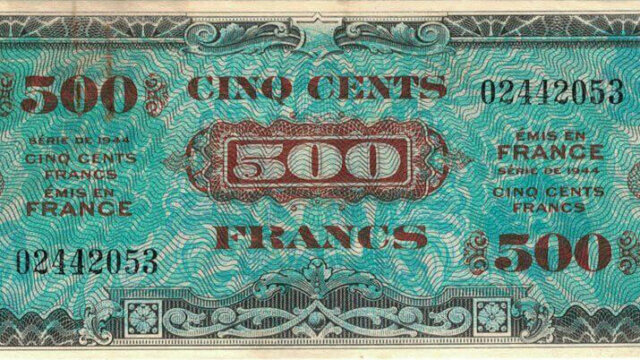 500 francs Drapeau type 1944