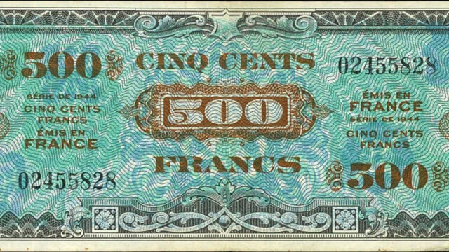 500 francs Drapeau type 1944