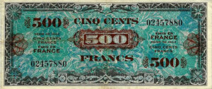 500 francs Drapeau type 1944