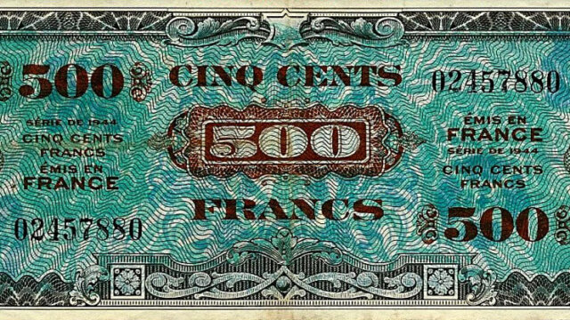 500 francs Drapeau type 1944