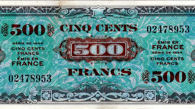 500 francs Drapeau type 1944