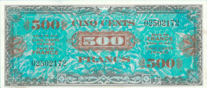 500 francs Drapeau type 1944