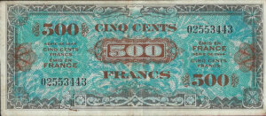 500 francs Drapeau type 1944