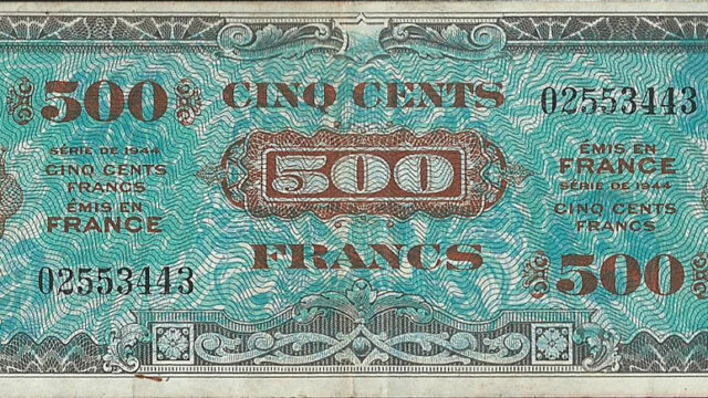 500 francs Drapeau type 1944