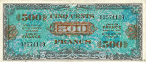 500 francs Drapeau type 1944