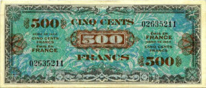 500 francs Drapeau type 1944