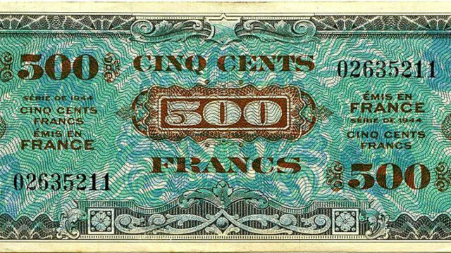 500 francs Drapeau type 1944