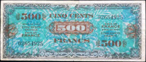 500 francs Drapeau type 1944