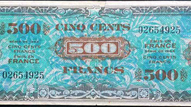 500 francs Drapeau type 1944