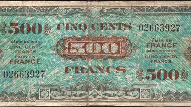 500 francs Drapeau type 1944