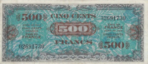 500 francs Drapeau type 1944