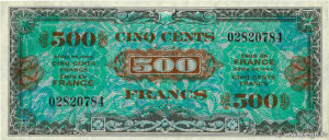 500 francs Drapeau type 1944