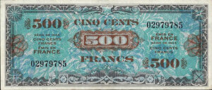 500 francs Drapeau type 1944