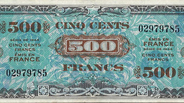 500 francs Drapeau type 1944