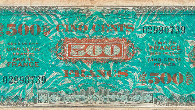 500 francs Drapeau type 1944