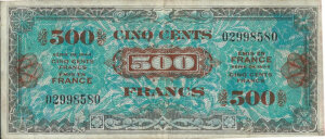 500 francs Drapeau type 1944