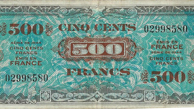 500 francs Drapeau type 1944