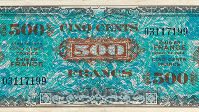 500 francs Drapeau type 1944