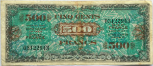 500 francs Drapeau type 1944