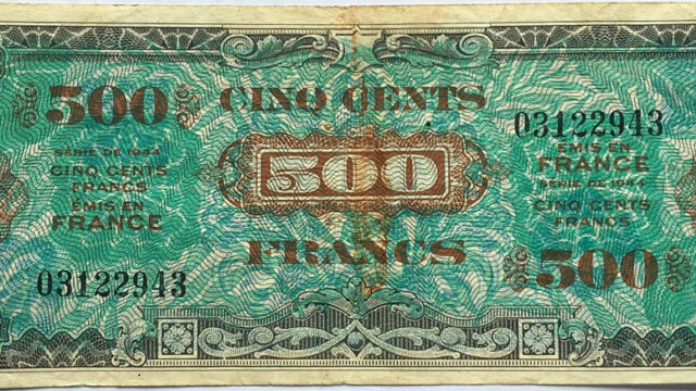 500 francs Drapeau type 1944