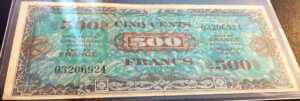 500 francs Drapeau type 1944