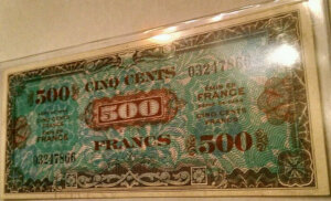 500 francs Drapeau type 1944