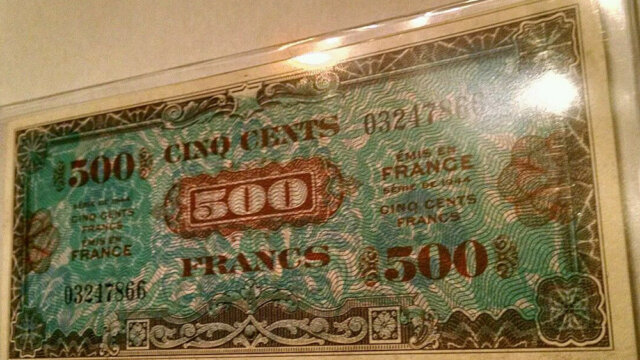 500 francs Drapeau type 1944