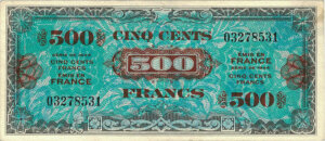 500 francs Drapeau type 1944