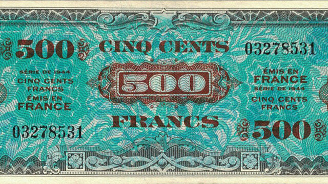 500 francs Drapeau type 1944